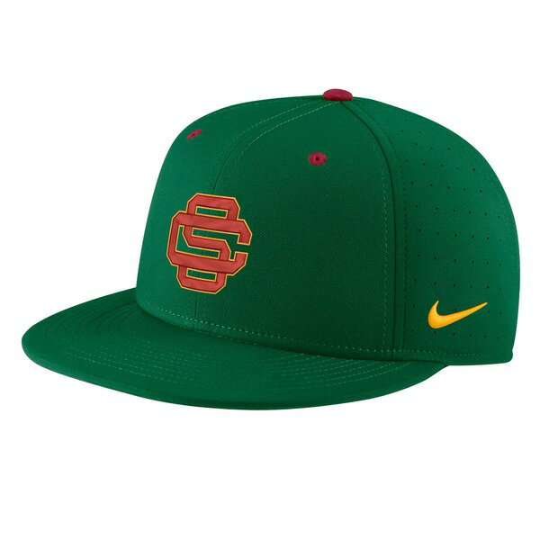 楽天astyナイキ メンズ 帽子 アクセサリー USC Trojans Nike Aero True Baseball Performance Fitted Hat Green