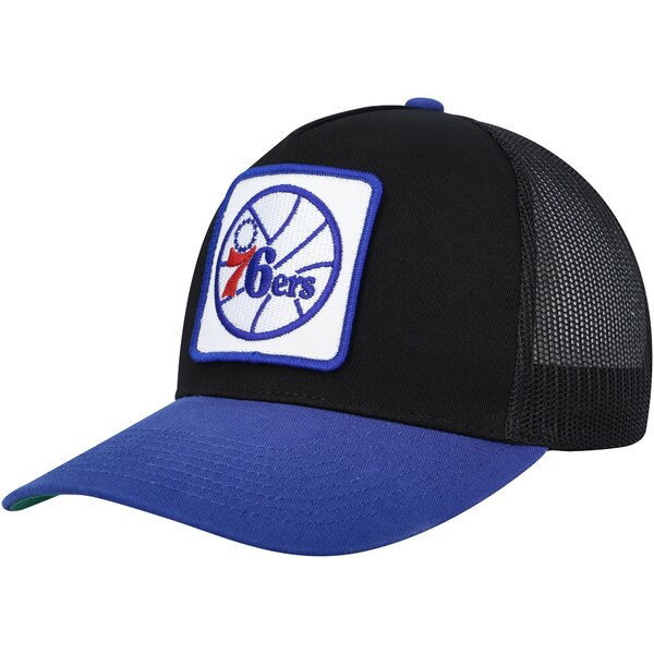 ミッチェル＆ネス ミッチェル&ネス メンズ 帽子 アクセサリー Philadelphia 76ers Mitchell & Ness SOUL Truck It Trucker Snapback Hat Black/Blue