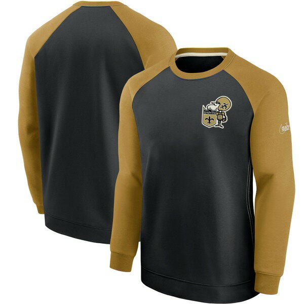 iCL Y Vc gbvX New Orleans Saints Nike Historic Raglan Performance Pullover Sweater Black/Gold