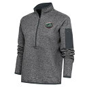 アンティグア レディース パーカー・スウェットシャツ アウター Great Lakes Loons Antigua Women's Fortune HalfZip Pullover Jacket Heather Charcoal