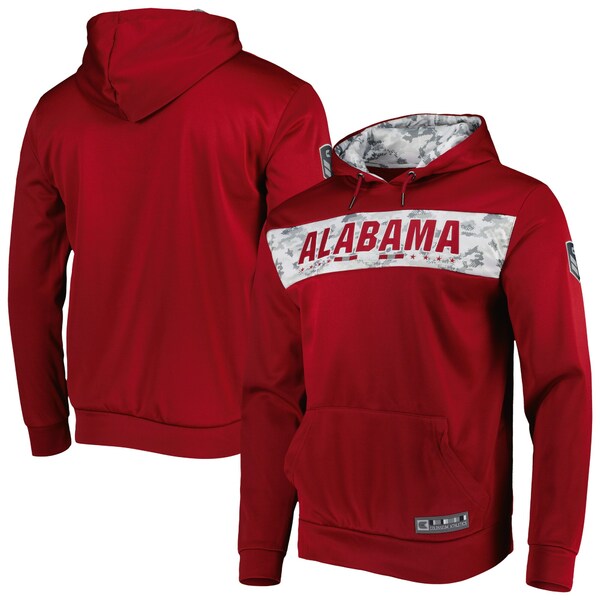 楽天astyコロシアム メンズ パーカー・スウェットシャツ アウター Alabama Crimson Tide Colosseum OHT Military Appreciation Team Color Pullover Hoodie Crimson