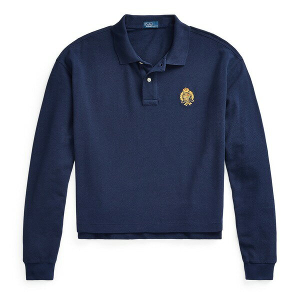 【送料無料】 ラルフローレン レディース ポロシャツ トップス Polo Crest LS Polo Ld34 Newport Navy