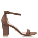 【送料無料】 スチュアート ワイツマン レディース ヒール シューズ Nearly Nude Suede Heeled Sandals Taupe