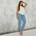 【送料無料】 ミスガイデッド レディース デニムパンツ ボトムス Comfort Stretch High Waisted Straight Leg Maternity Jeans Blue