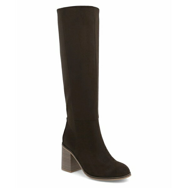 ミア レディース ブーツ シューズ Women's Sabrena Stacked Heel Side Zip Tall Boots Chocolate