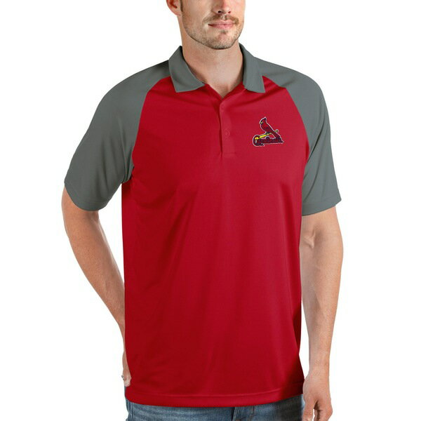 AeBOA Y |Vc gbvX St. Louis Cardinals Antigua Nova Polo Red/Gray