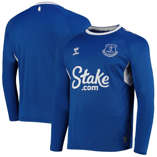 ヒュンメル メンズ ユニフォーム トップス Everton 2022/23 Home Replica Long Sleeve Jersey Blue