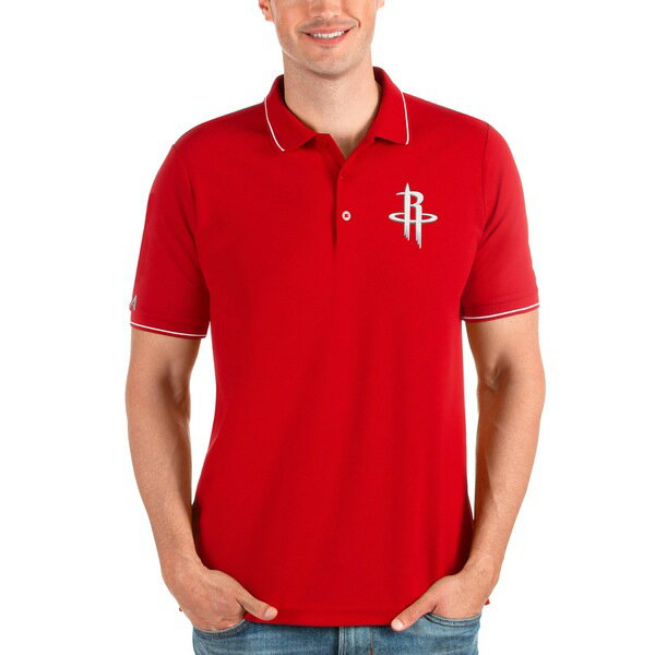 アンティグア メンズ ポロシャツ トップス Houston Rockets Antigua Team Affluent Polo Red