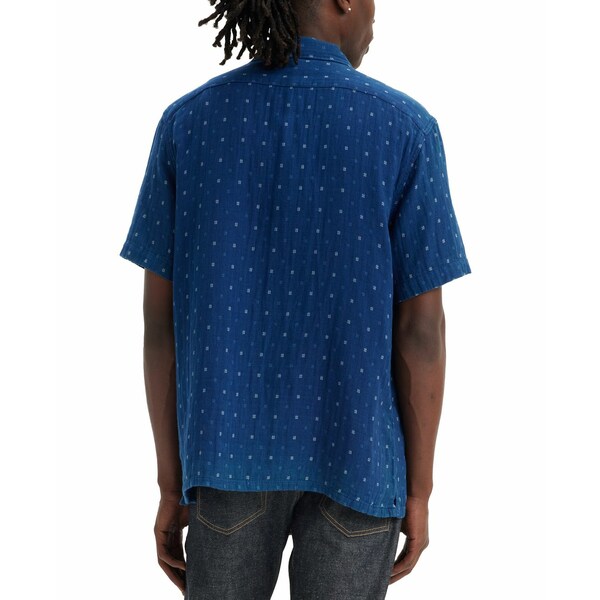 リーバイス メンズ シャツ トップス Men 039 s Sunset Printed Button-Down Camp Shirt Grid Indig