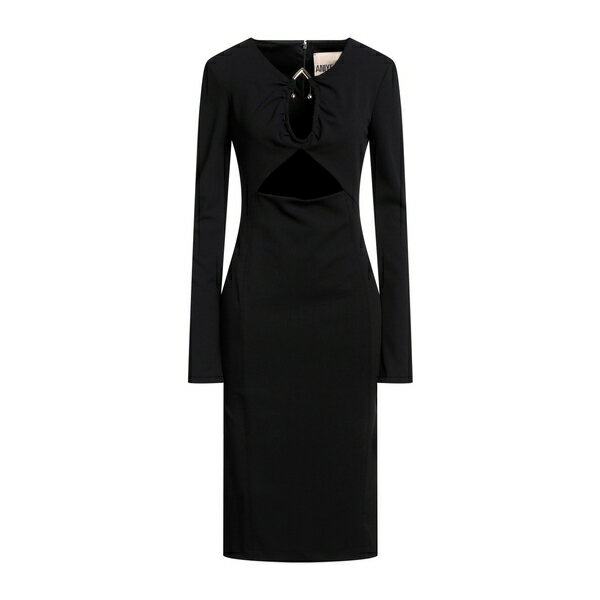 【送料無料】 アニエバイ レディース ワンピース トップス Midi dresses Black(4)