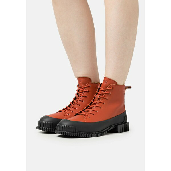 カンペール ブーツ レディース カンペール レディース ブーツ シューズ PIX - Lace-up ankle boots - black/orange