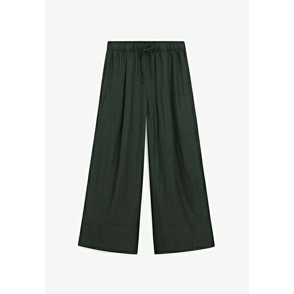 マッシモ ドゥッティ レディース カジュアルパンツ ボトムス WITH ELASTICATED WAISTBAND AND DOUBLE HEMS - Trousers - dark green