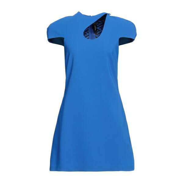 【送料無料】 ヴェルサーチ レディース ワンピース トップス Mini dresses Bright blue