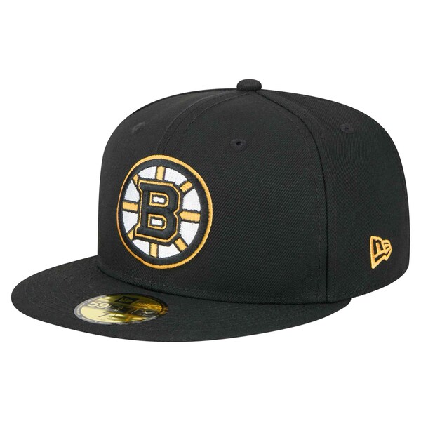 ニューエラ メンズ 帽子 アクセサリー Boston Bruins New Era Core 59FIFTY Fitted Hat Black