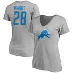 ファナティクス レディース Tシャツ トップス Detroit Lions Fanatics Branded Women's Team Authentic Custom VNeck TShirt Knight,Zonovan-28