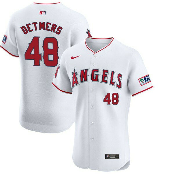 ナイキ メンズ ユニフォーム トップス Los Angeles Angels Nike Home Elite Custom Jersey White