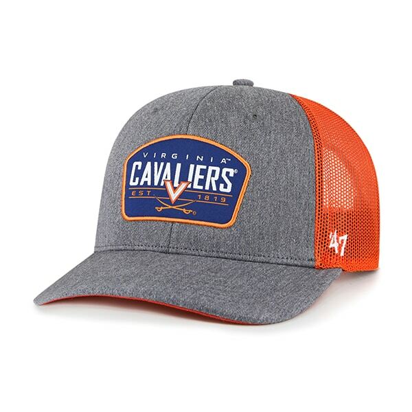 フォーティーセブン メンズ 帽子 アクセサリー Virginia Cavaliers '47 Slate Trucker Snapback Hat Charcoal