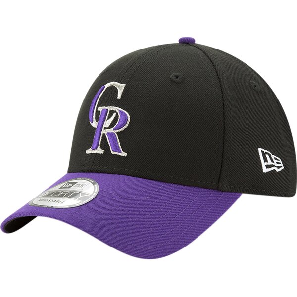 j[G Y Xq ANZT[ Colorado Rockies New Era Alternate The League 9FORTY Adjustable Hat Black/Purple