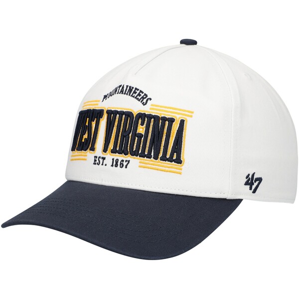 フォーティーセブン メンズ 帽子 アクセサリー West Virginia Mountaineers 039 47 Streamline Hitch Adjustable Hat White