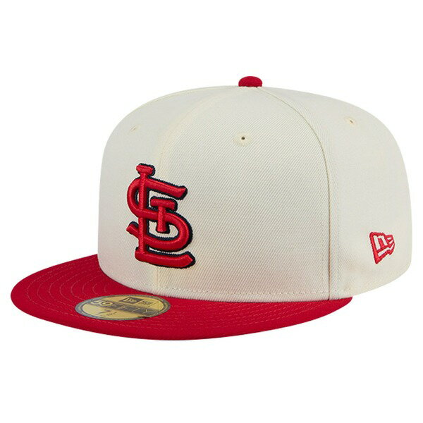 j[G Y Xq ANZT[ St. Louis Cardinals New Era Evergreen Chrome 59FIFTY Fitted Hat White