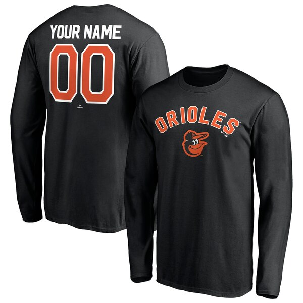 ファナティクス メンズ Tシャツ トップス Baltimore Orioles Fanatics Branded Personalized Winning Streak Name & Number Long Sleeve TShirt Black