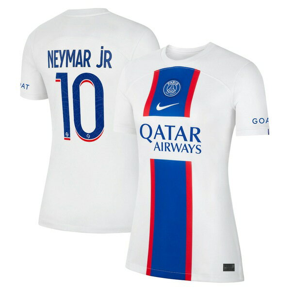 ナイキ レディース ユニフォーム トップス Neymar Jr. Paris SaintGermain Nike Women 039 s 2022/23 Third Breathe Stadium Replica Player Jersey White