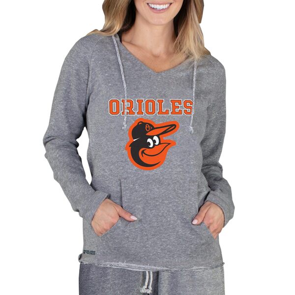 󥻥ץȥݡ ǥ ѡåȥ  Baltimore Orioles Concepts Sport Women's Mainstream Terry Long Sleeve Hoodie Top Gray