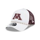 ニューエラ メンズ 帽子 アクセサリー Men's White/Maroon Minnesota Golden Gophers Court Sport Foam A-Frame 9FORTY Adjustable Trucker Hat White, Maroon(4)