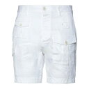 【送料無料】 ディースクエアード メンズ カジュアルパンツ ボトムス Shorts & Bermuda Shorts White