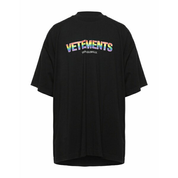 【送料無料】 ヴェトモン メンズ カットソー トップス T-shirts Black