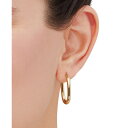 ジャニ ベルニーニ レディース ピアス＆イヤリング アクセサリー Oval Medium Tube Hoop Earrings 45mm, Created for Macy 039 s Gold Over Silver
