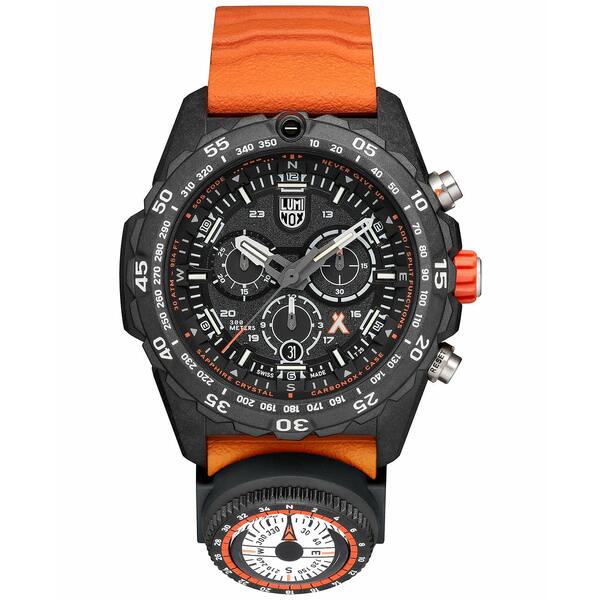 ルミノックス ルミノックス レディース 腕時計 アクセサリー Men's Swiss Chronograph Bear Grylls Survival Master Series Compass Orange Rubber Strap Watch 45mm No Color