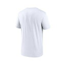 ナイキ レディース Tシャツ トップス Men's White Chicago Cubs Legend Fuse Large Logo Performance T-shirt White