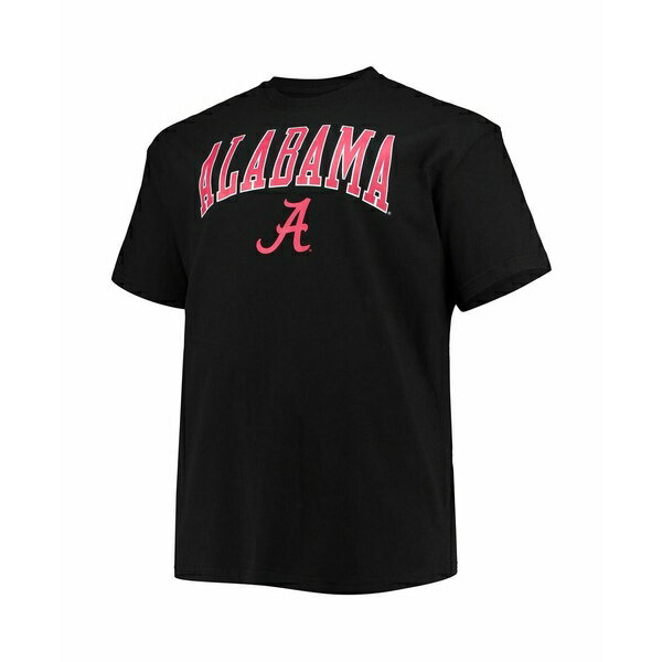 楽天astyチャンピオン レディース Tシャツ トップス Men's Black Alabama Crimson Tide Big and Tall Arch Over Wordmark T-shirt Black