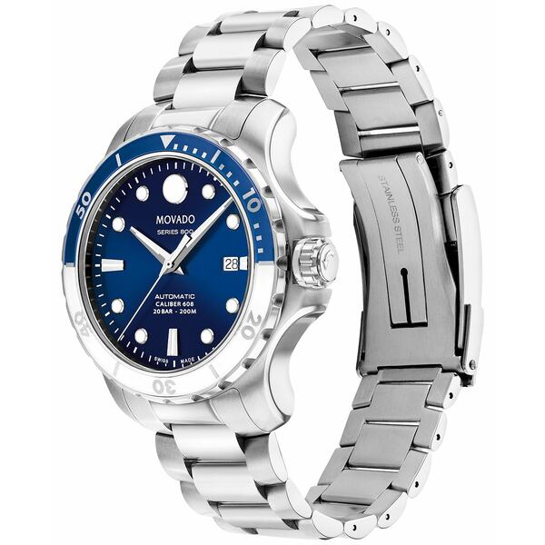 モバド モバド レディース 腕時計 アクセサリー Series 800 Men's Swiss Automatic Silver-Tone Stainless Steel Bracelet Watch 42mm Silver