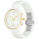 モバド モバド レディース 腕時計 アクセサリー Women's Bold Verso Swiss Quartz Chronograph White Ceramic Bracelet Watch 39mm White