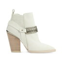 ダナ キャラン ニューヨーク レディース ブーツ シューズ Women's Tizz Embellished Pointed-Toe Ankle Booties White