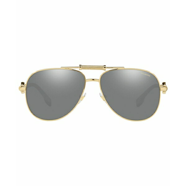 ヴェルサーチ ヴェルサーチ レディース サングラス＆アイウェア アクセサリー Unisex Polarized Sunglasses, VE2236 Gold-Tone