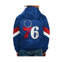 スターター レディース ジャケット＆ブルゾン アウター Men 039 s Royal Philadelphia 76ers Force Play Satin Hoodie Half-Zip Jacket Royal