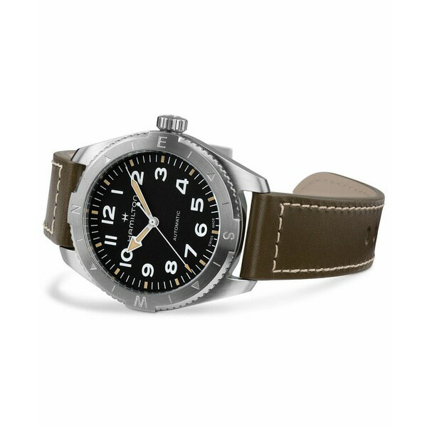 ハミルトン カーキ 腕時計（レディース） ハミルトン レディース 腕時計 アクセサリー Men's Swiss Automatic Khaki Field Expedition Green Leather Strap Watch 41mm Green