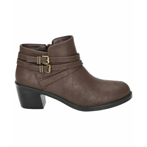 イージーストリート レディース ブーツ シューズ Women's Kory Block Heel Booties Brown Matte