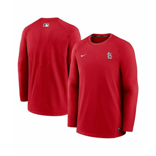 ナイキ レディース Tシャツ トップス Men 039 s Red St. Louis Cardinals Authentic Collection Logo Performance Long Sleeve T-shirt Red