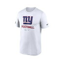 ナイキ レディース Tシャツ トップス Men's White New York Giants Infographic Performance T-shirt White