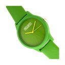 N fB[X rv ANZT[ Unisex Splat Green Leatherette Strap Watch 38mm Green