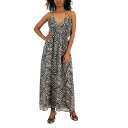 ライチェルレイチェルロイ レディース ワンピース トップス Women's Marci Zebra-Print Halter Maxi Dress Creme Zebra