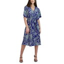 サンドラ ダーレン レディース ワンピース トップス Women's Paisley-Print Fit & Flare Dress Navy/Green