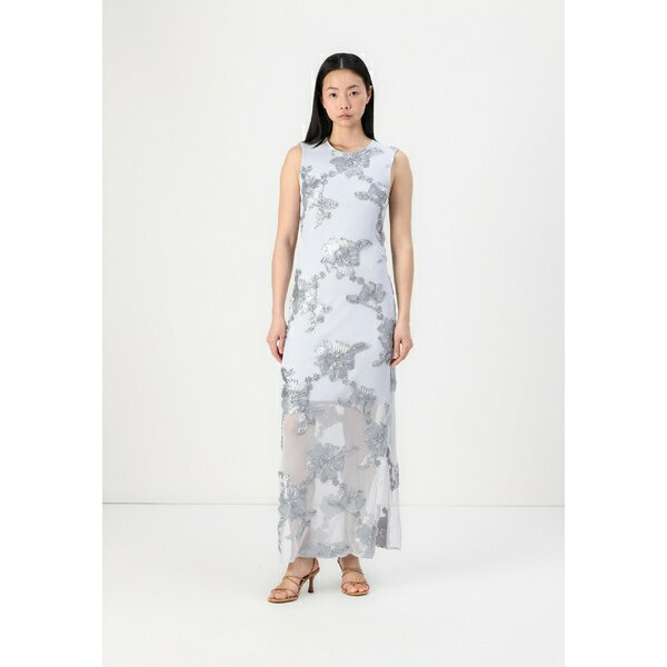 ヤス レディース ワンピース トップス YASFLOREE LONG DRESS - Maxi dress - halogen blue