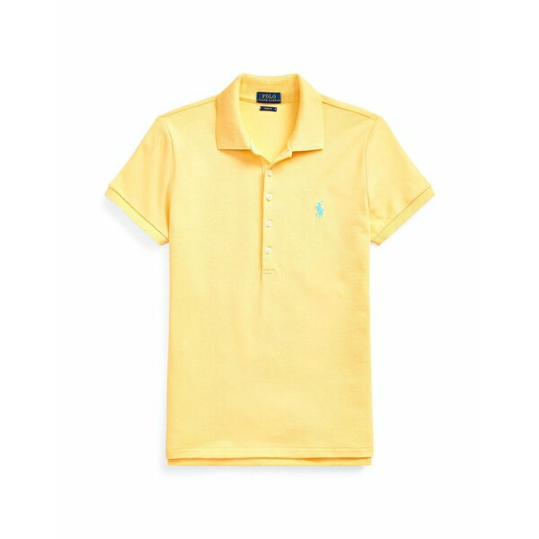 【送料無料】 ラルフローレン レディース ポロシャツ トップス SLIM FIT STRETCH POLO SHIRT Yellow