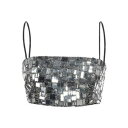 【送料無料】 エムエスジイエム レディース Tシャツ トップス Tops Silver