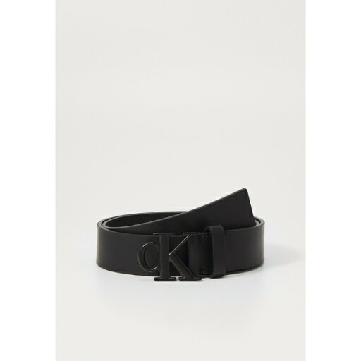 カルバンクライン メンズ ベルト アクセサリー ROUND MONO PLAQUE BELT - Belt - black カルバンクライン メンズ ベルト アクセサリー ROUND MONO PLAQUE BELT - Belt - black